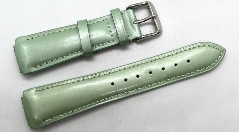 NEW TECHNOMARINE Watch Band Genuine Leather 17mm Lugs Mint Green Padded