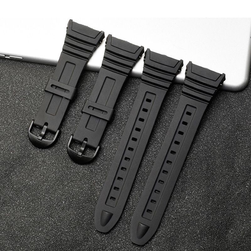 Men’s Silicone Watch Strap Fit For Casio Electronic Series 3239 W-96H-1A 2A 9A