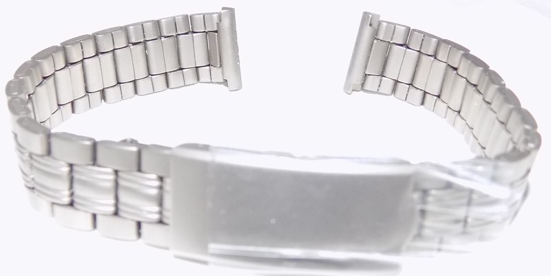 6 3/4" 172mm New Solid Titanium Womens Bracelet Trifold Clasp 14mm Watch Band gallery