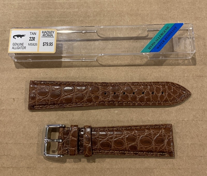 Mens Genuine Matte Alligator Watch Band Strap Regular Length - Tan gallery