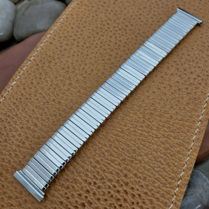 19mm 18mm 16mm Stainless Steel Forstner USA Classic 1950s nos Vintage Watch Band gallery