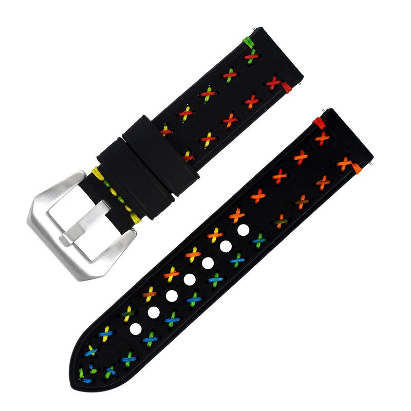 Premium Braided Genuine Leather Watch Strap Bands Unisex 20/22/24/26mm Universal