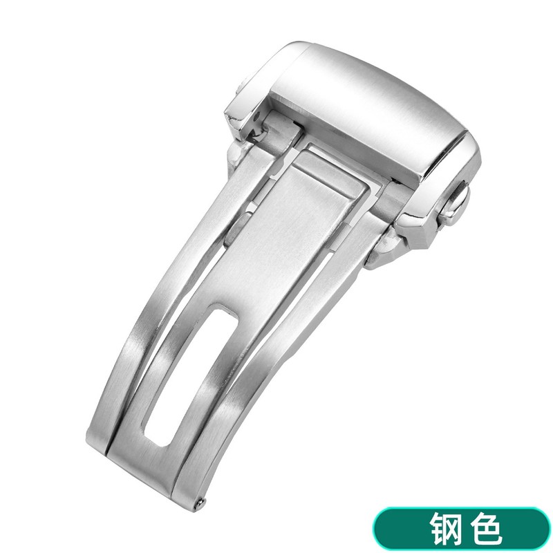 For Longines L3.812.4 Leather Strap Metal Buckle L3.830.4 Folding Clasp 18mm Men