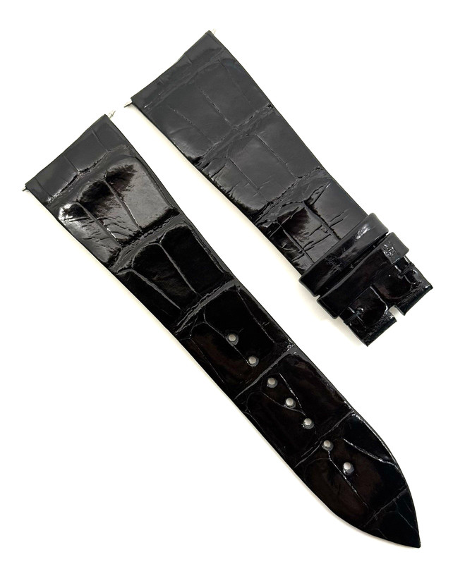 Franck Muller 23mm x 19mm Shiny Black Alligator Watch Strap Band Authentic OEM