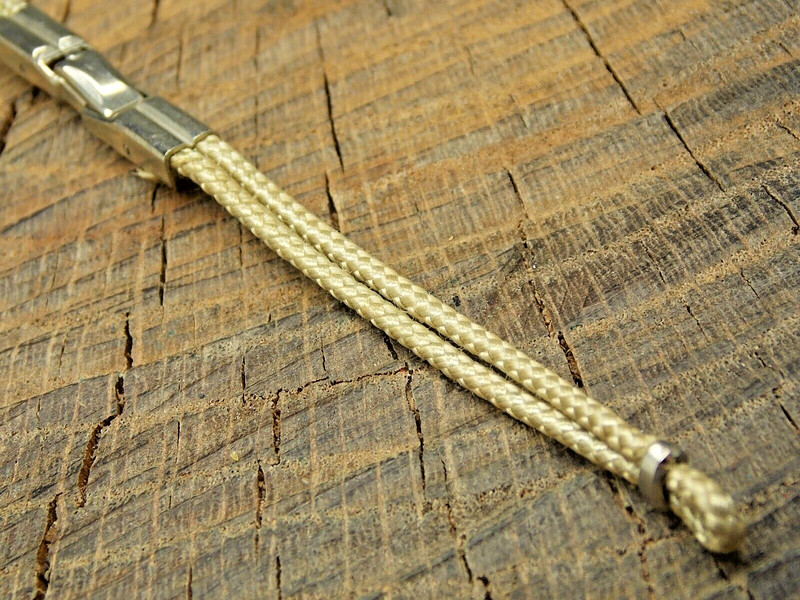 Vintage NOS Unused Watch Band Butterfly Clasp Loop End Gold Plate Nylon Finesse
