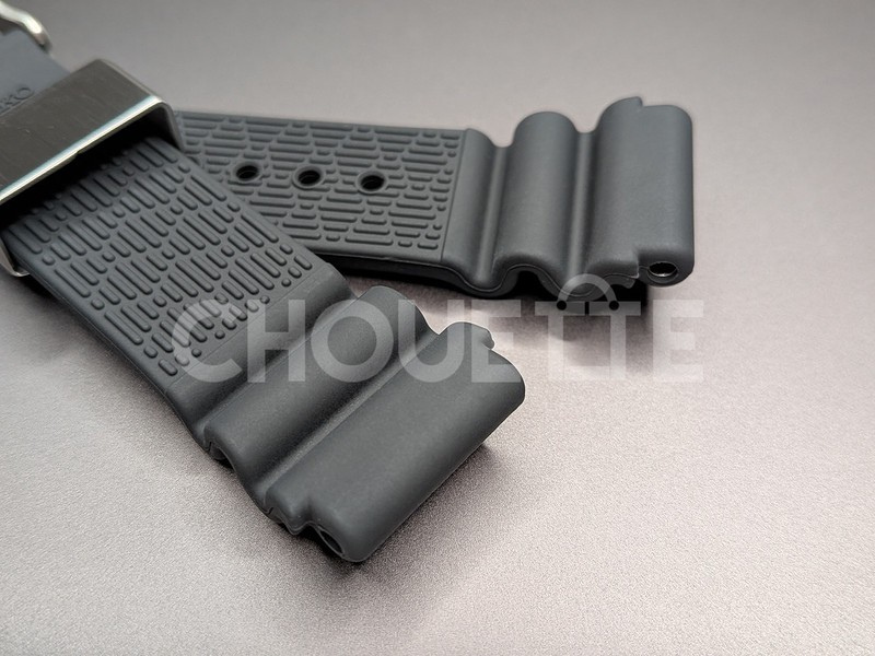 Seiko SBBN033, 7C46-0AG0, SBBN031 22mm Black Silicone Watch Strap Band with PINS gallery