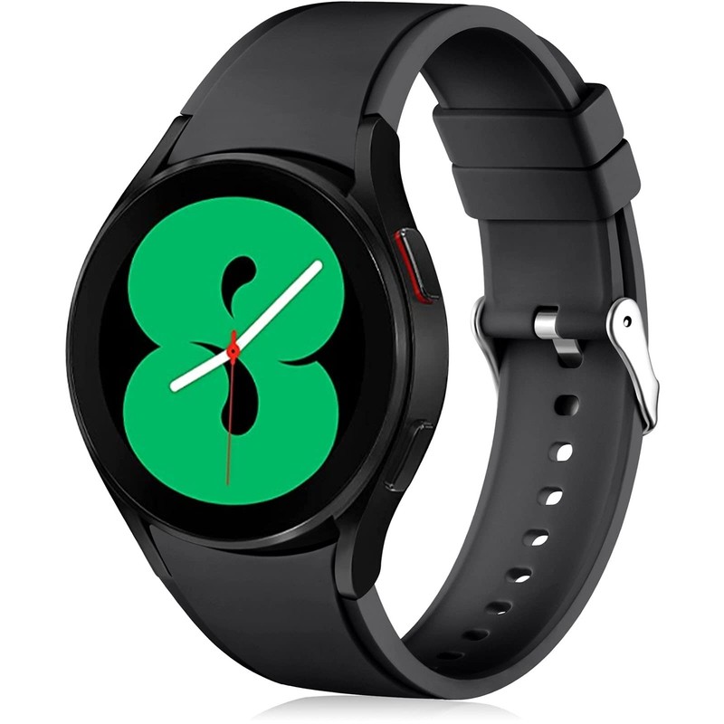 Lerobo No Gap Band Compatible with Samsung Galaxy Watch 7 6 5 Black, Black