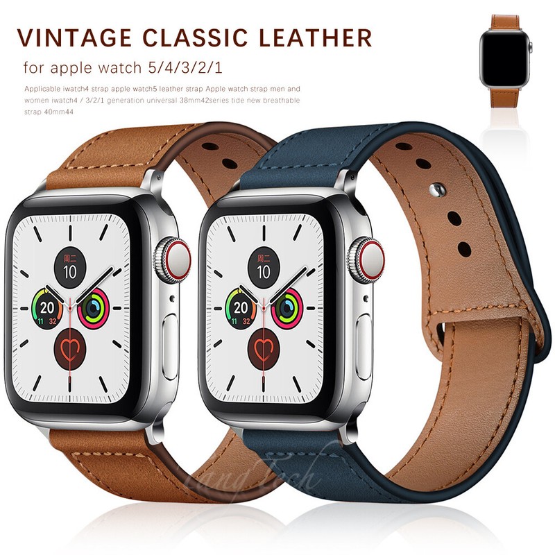 【Genuine Leather】For Apple Watch iWatch Band Strap Series 11-1 size 38mm-49mm gallery