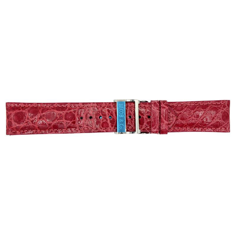 New Jacob & Co. Genuine Real Crocodile Rose Pink Band Strap 22MM For 47MM Watch