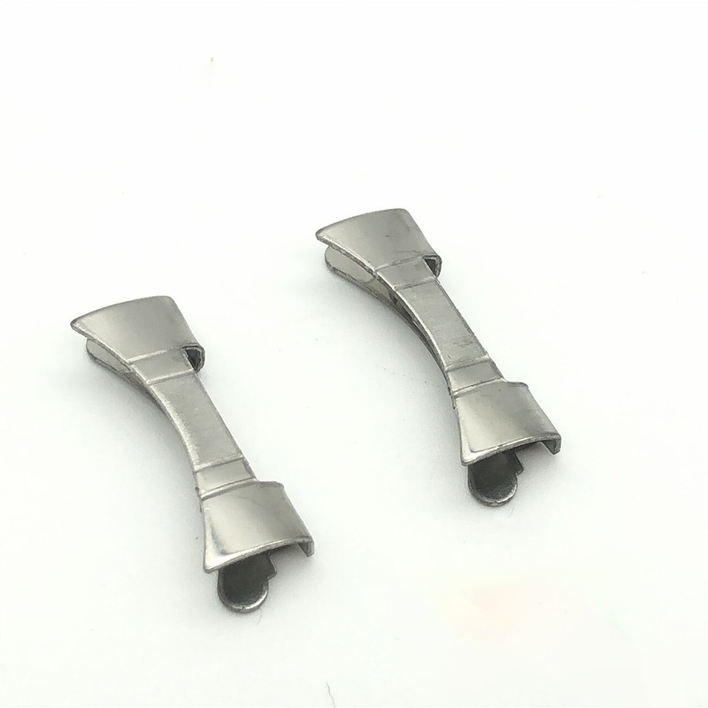 2Piece Hollow Curved End Stainless Steel Links 12mm-24mm Watch Band Strap Link