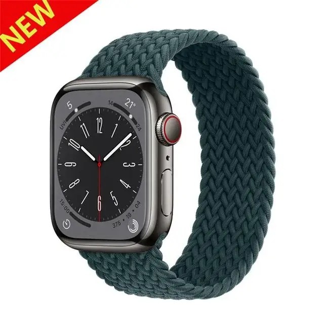Braided Solo Loop Band For Apple Watch 38mm 40mm 41mm 42mm 44mm 45mm 46mm 49mm
