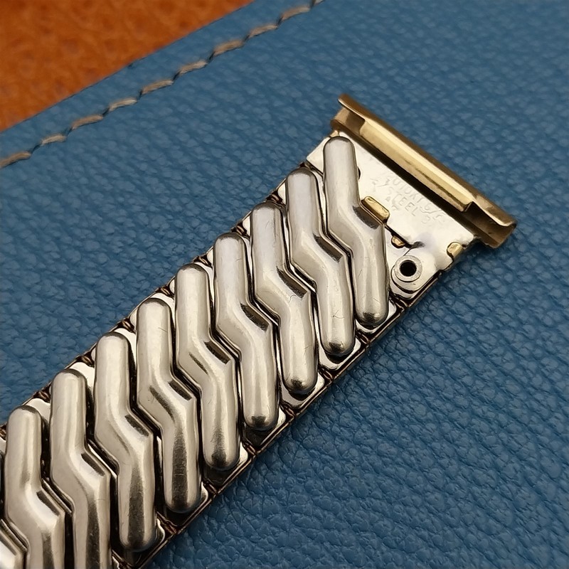 Vintage Airflex 10k Yellow Gold-Filled Unused 1950s Watch Band 3/4" 11/16" 5/8" gallery