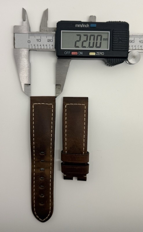 Officine Panerai 22mm x 20mm Assolutamente Brown Watch Strap Tang Authentic OEM gallery