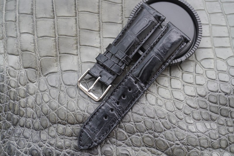 18mm/16mm Blue Real Crocodile SKIN Leather Watch Strap Band Quick Release