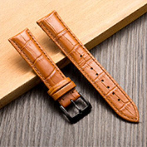 Head layer leather strap with calf leather needle buckle watch strap 12-24mm