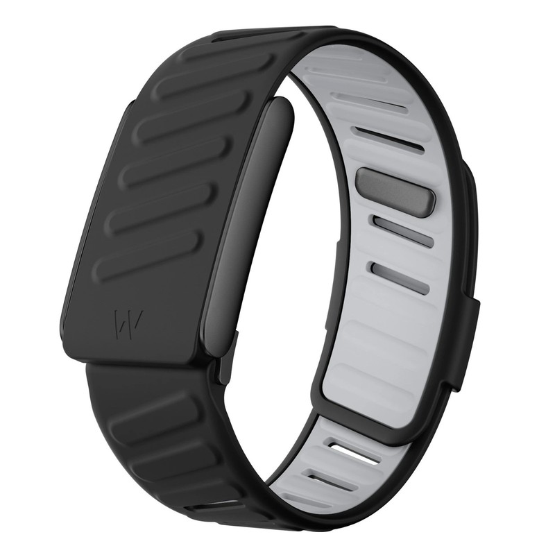 Dual-Color Silicone Band for Whoop 5.0 MG – Black Metal U-Frame Sport Strap