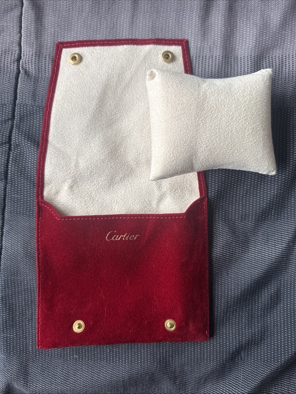 Cartier Case Box Pouch Travel Watch Pouch Leather New Old Stock Made Spain Case