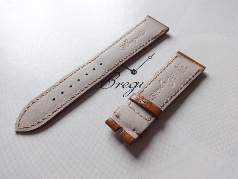 Breguet OEM Genuine Allig. strap Light Brown Cognac Padded matt 21mm New gallery