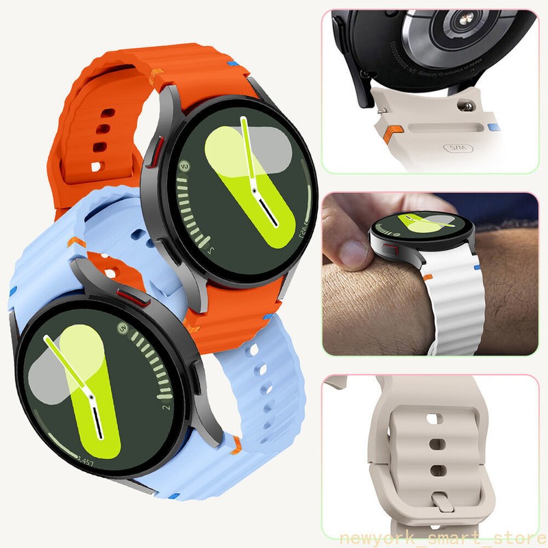 Fr Samsung Galaxy Watch 4/5/6/7 40 44 Classic 42 46 47 Silicone Sport Band Strap gallery