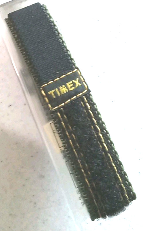 Small Womens Kids 13-16mm Nylon Sport Timex Green Black Fast Wrap Watch Band gallery