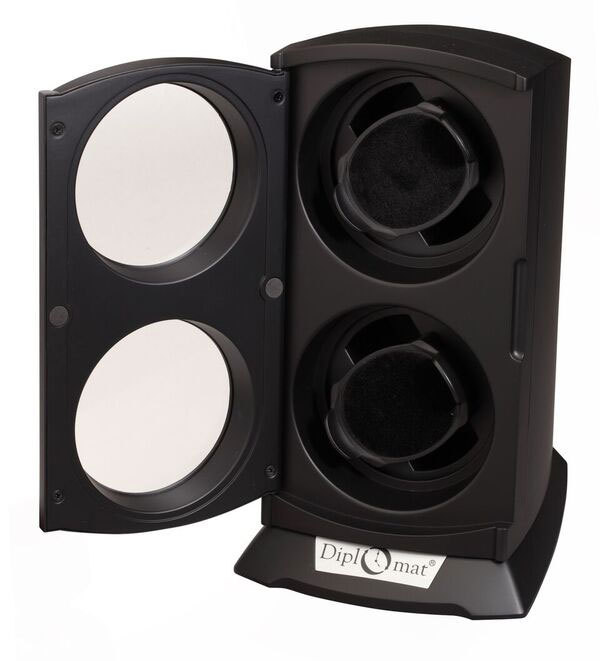 Dual Watch Winder Automatic Economy Double Tower Black New