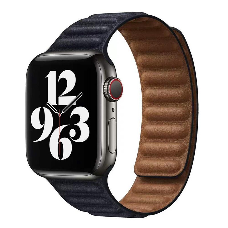 For Apple Watch Leather Link Magnetic Classic Band 45/49mm Ultra Series 9 8 7 6 gallery