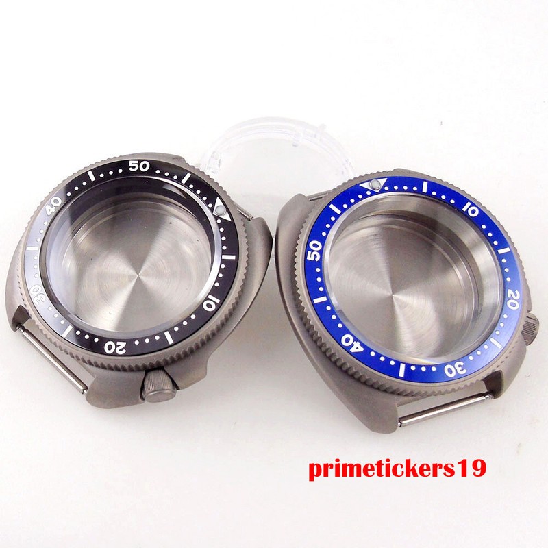 44mm Titanium Diver Watch Case Sapphire Rotating Bezel Fit NH35 ETA2824 PT5000