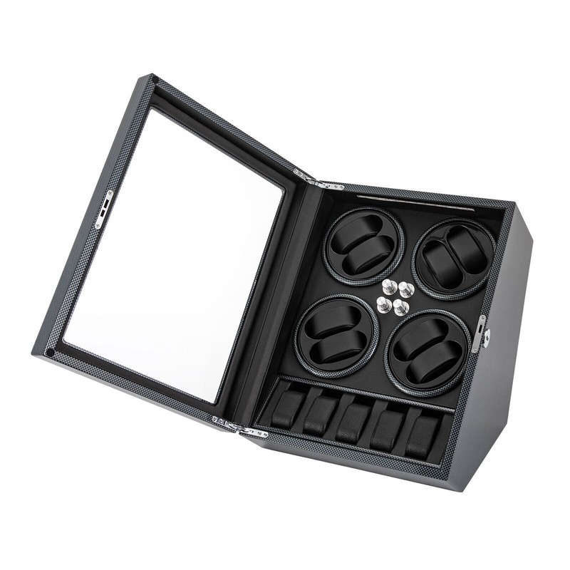 Automatic Watch Winder Box for 8 Watches with 5 Extra Watch Storage Display LED gallery
