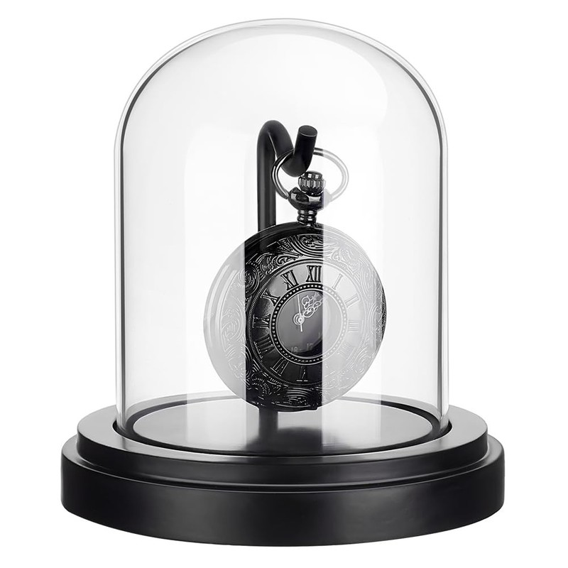 3×4 Inch Glass Watch Display Case Cloche Watch Display Dome Pocket Watch