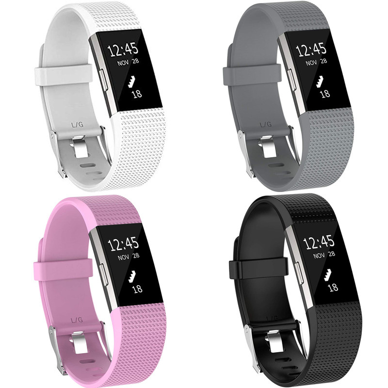 For Fitbit Charge 2 Strap Replacement Silicone Watch Band Fitness Wristband