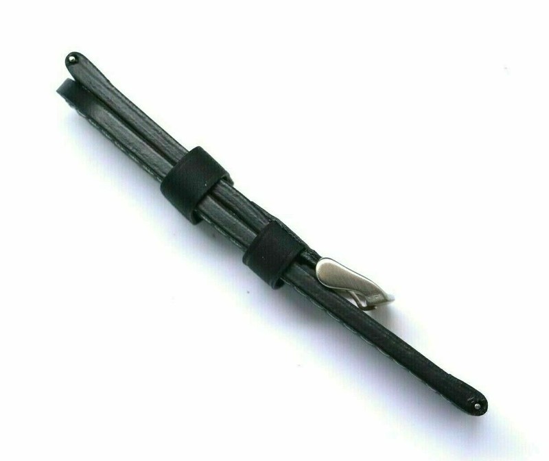 20mm Black/White Crazy Horse Leather Replacement Watch Band- Shinola 20 & Others gallery