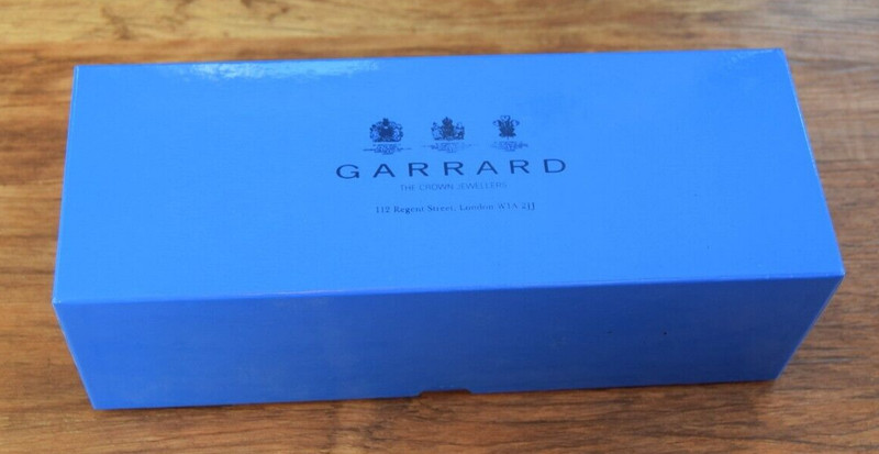Garrard Blue Gift Box Empty Presentation Box Vintage 90’s 28.5cm x 10.5 x 9cm