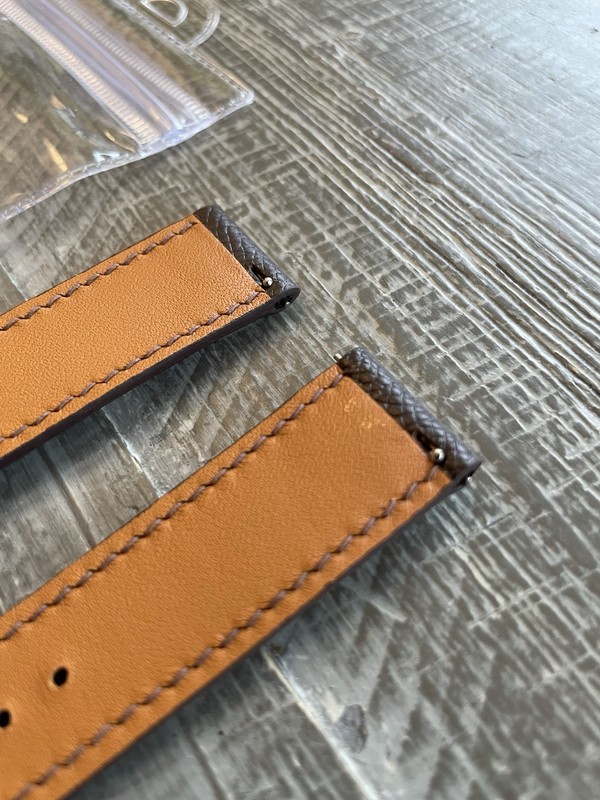 Genuine Epsom Leather Watch Strap - Dark Brown - 20mm gallery