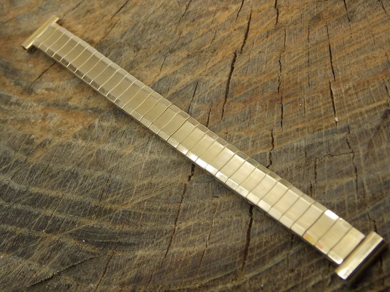 Vintage NOS Yellow Gold Filled Expansion Watch Band 13mm Unused Flex-let Ladies gallery