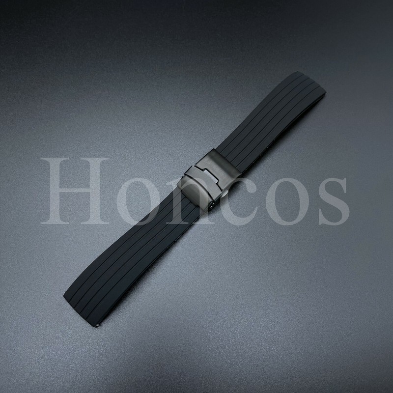 20 MM BLACK RUBBER WATCH STRAP FITS FOR SWATCH X OMEGA MISSION TO THE MOON USA