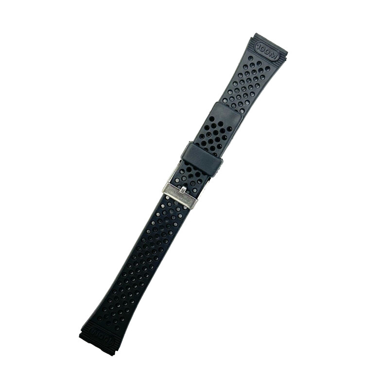 18MM PLASTIC BLACK WATCH STRAP FOR MEN, WATER RESIST gallery