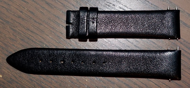 AUTHENTIC Jacob & Co 18 mm Black Leather Watch Strap