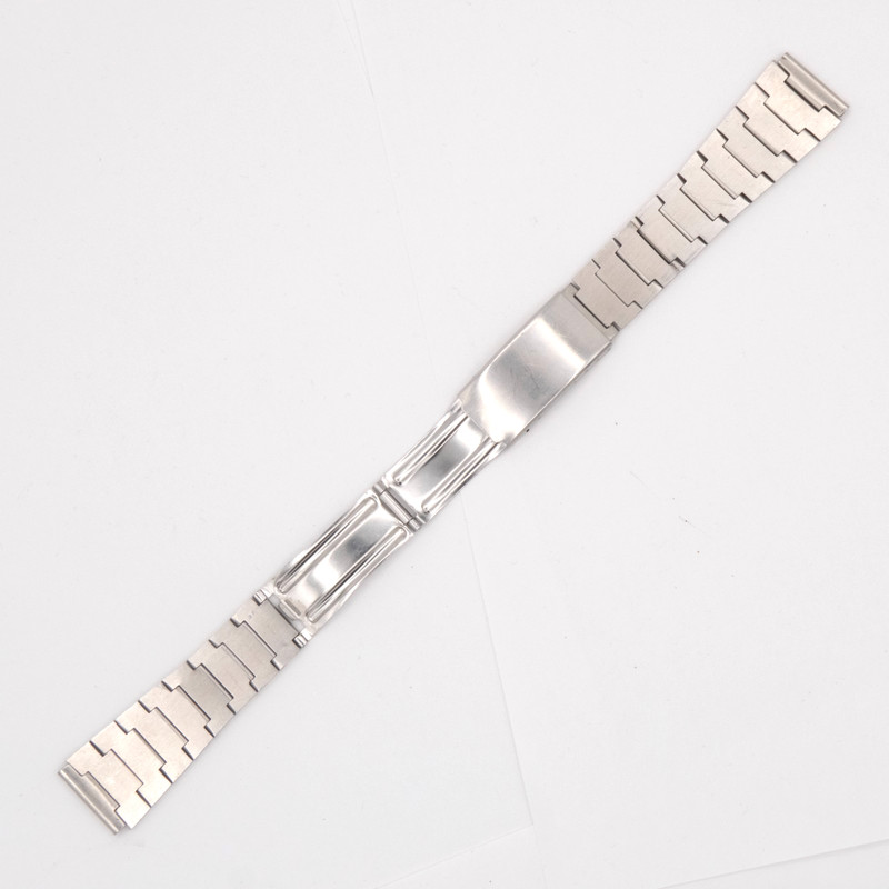 Vintage Hong Kong 18.8 mm Tapered Stainless Steel Wristwatch Bracelet gallery