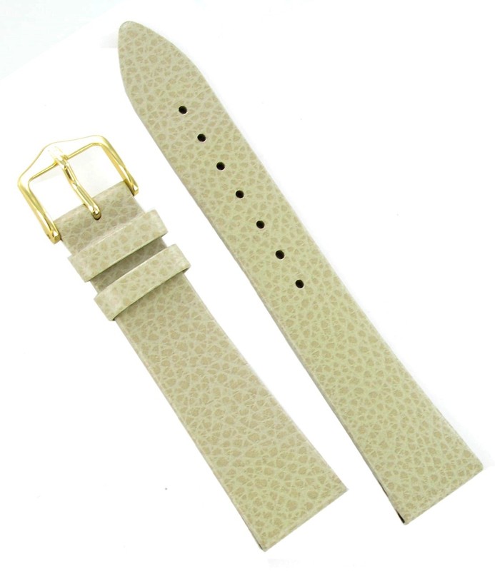 20mm Hirsch Beige Dakota Textured Genuine Leather Unstitched Watch Band 17800290 gallery