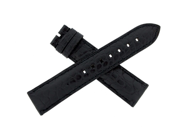 Montblanc Genuine / Autthentic Semi-Matte Black Alligator Strap 20mm-18 110-80