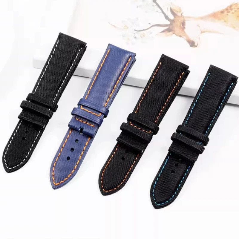 Nylon Leather Canvas Fabric Watchband for TAG Heuer Watch Diving Sports Strap gallery