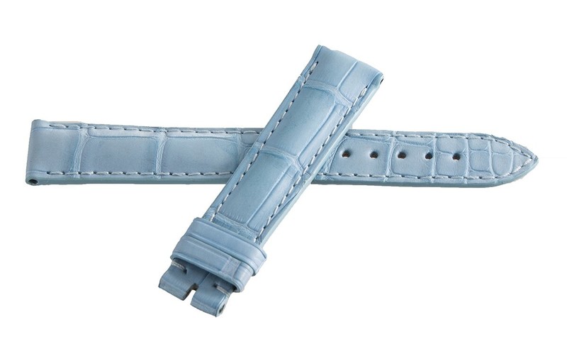 William & Son 16mm x 14mm Baby Blue Leather Watch Band Strap