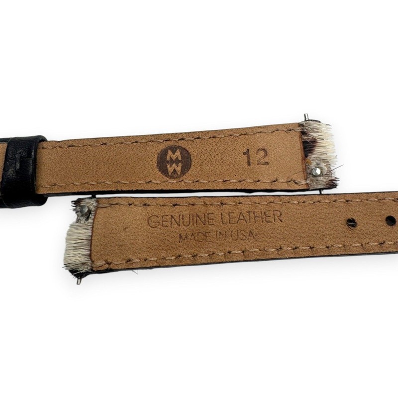 Michele 12mm Leopard Print Calf Hair Furry Watch Band Strap Silver NWOT Dust Bag gallery