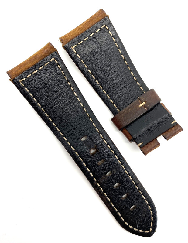 Authentic Officine Panerai 27mm x 22mm Assolutamente Brown Watch Strap Tang OEM gallery