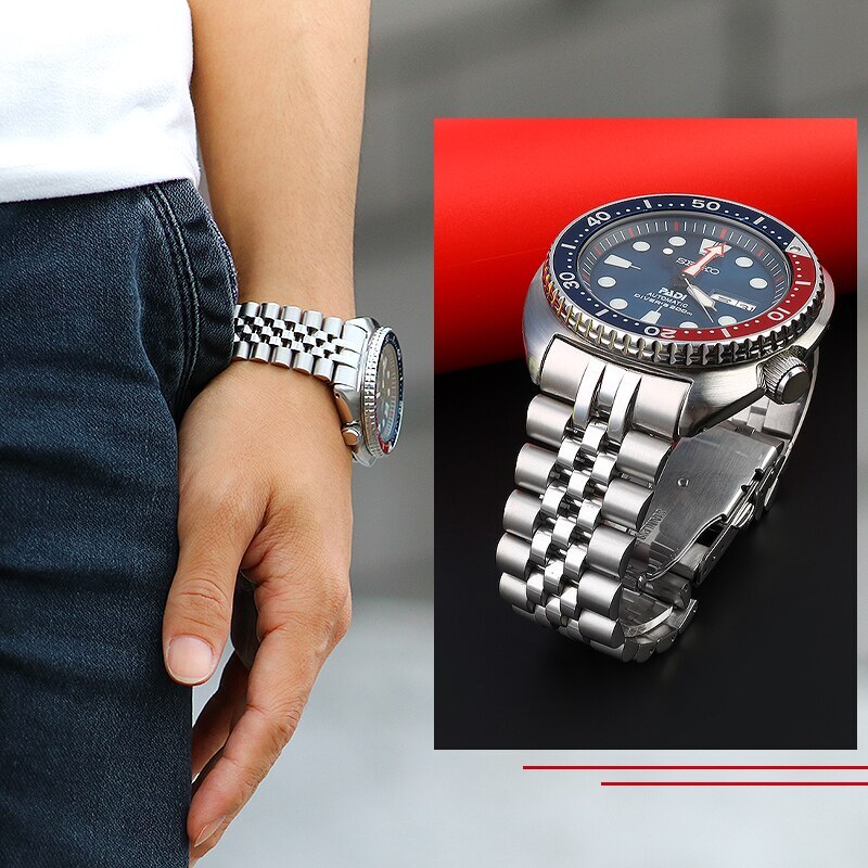 22mm Stainless Steel Watch Band Strap For Seiko SRPA21/777/25/773 Bracelet Tools gallery