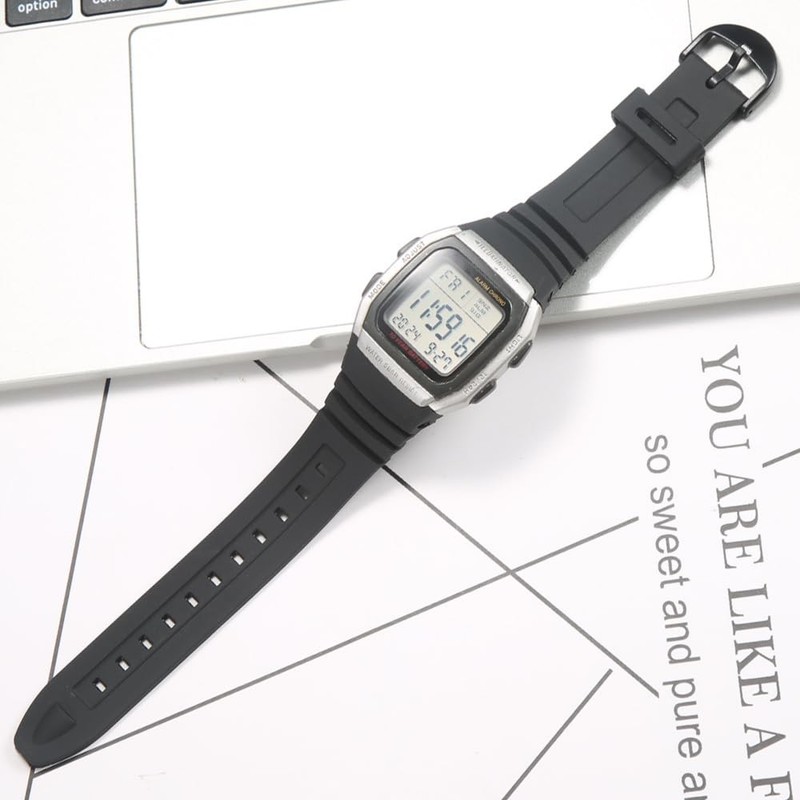 Replacement Watch Strap Band Compatible with Casio Men's W-96H W96H-1BV Sport Wa gallery