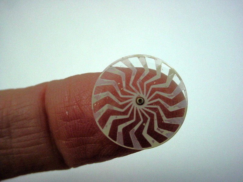 Borel Cocktail Watch Kaleidoscope Seconds Disk Mens Vintage 14.78mm Zigzag NOS