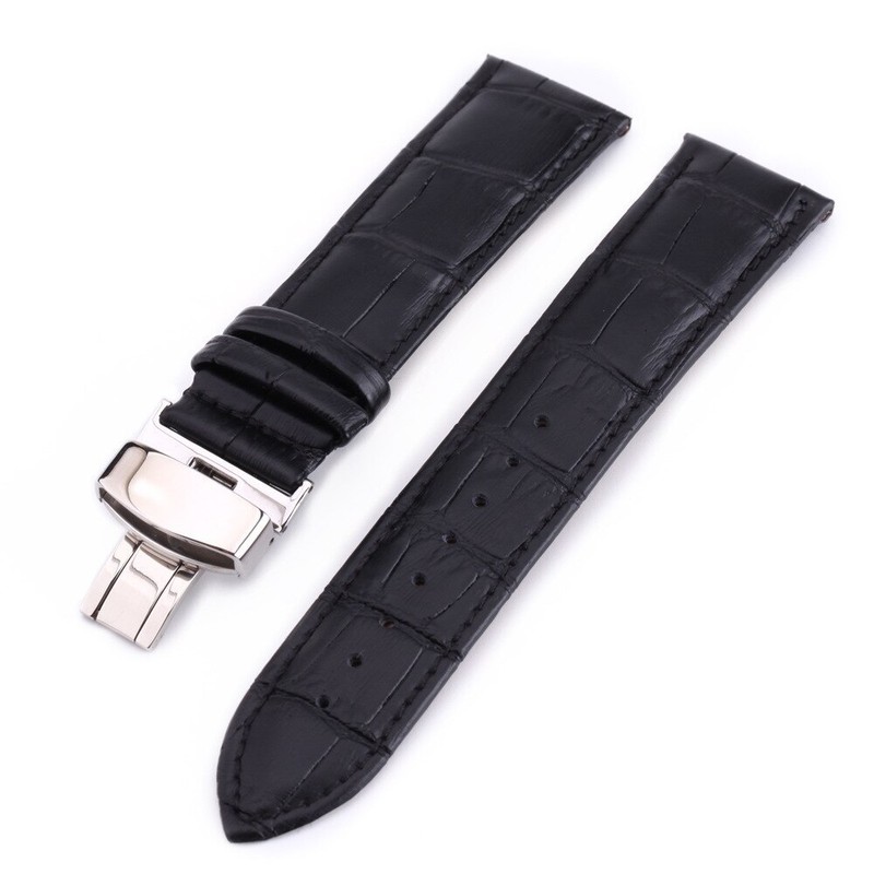 12mm-24mm Watch Band 22mm ZJB Cow Leather Strap Crocodil Style Butterfly Buckle