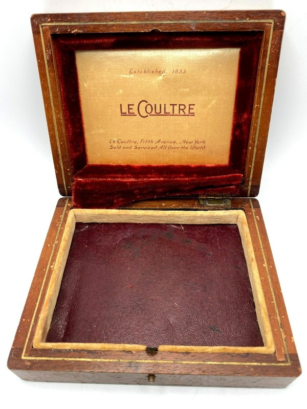 LeCoultre Wooden Watch Box Vintage MCM France Fifth Avenue New York