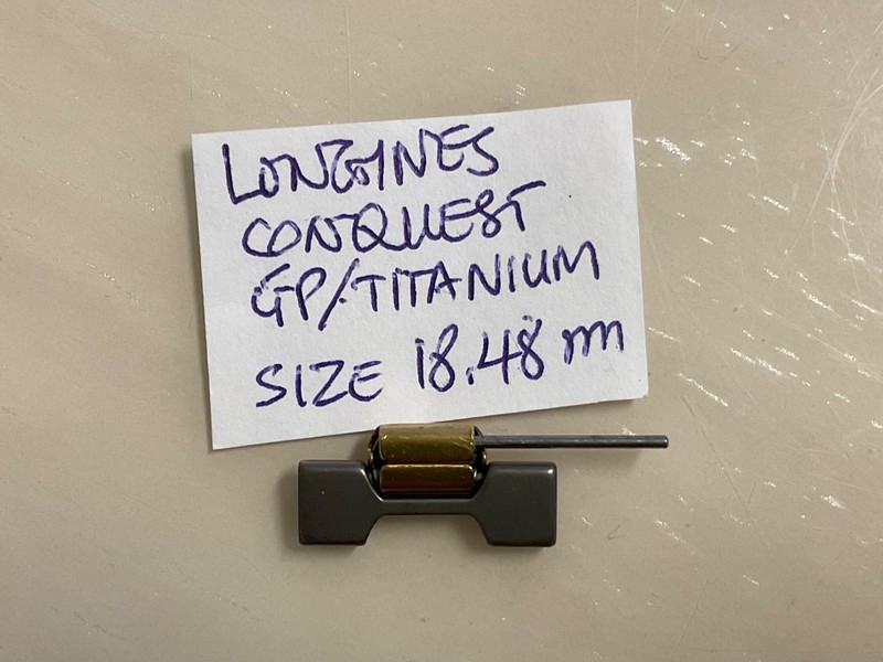 MEN LONGINES CONQUEST TITANIUM AND GOLD PLATED LINKS SIZE 18.48MM